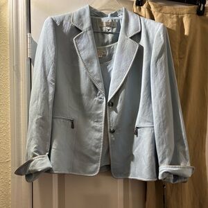 Tahari Pale Blue Tailored Women's 3 Piece- blazer, undershirt, and pants
